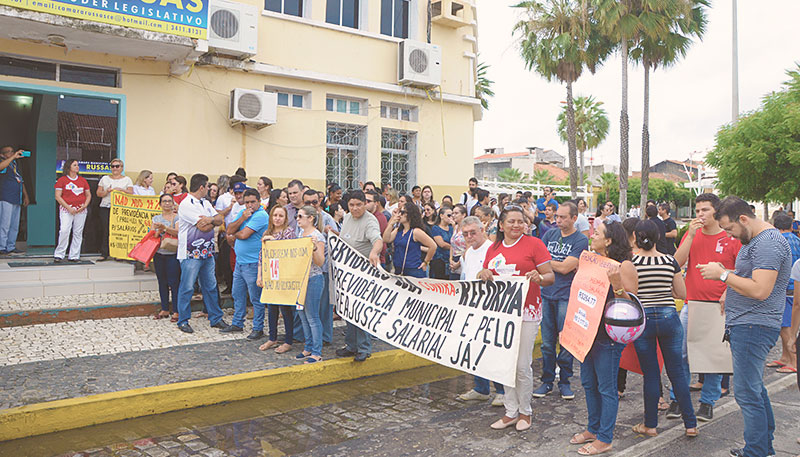 Manifestação contra reforma da Previdência Municipal