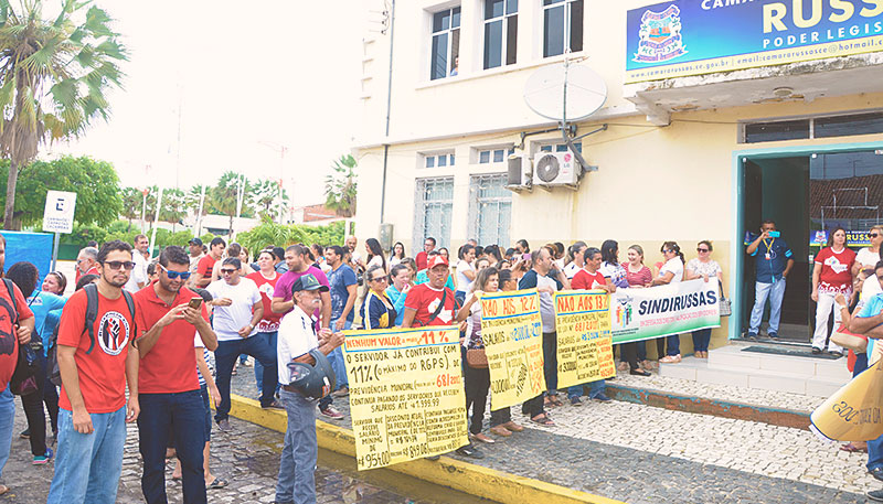 Manifestação contra reforma da Previdência Municipal