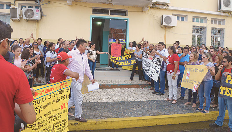 Manifestação contra reforma da Previdência Municipal