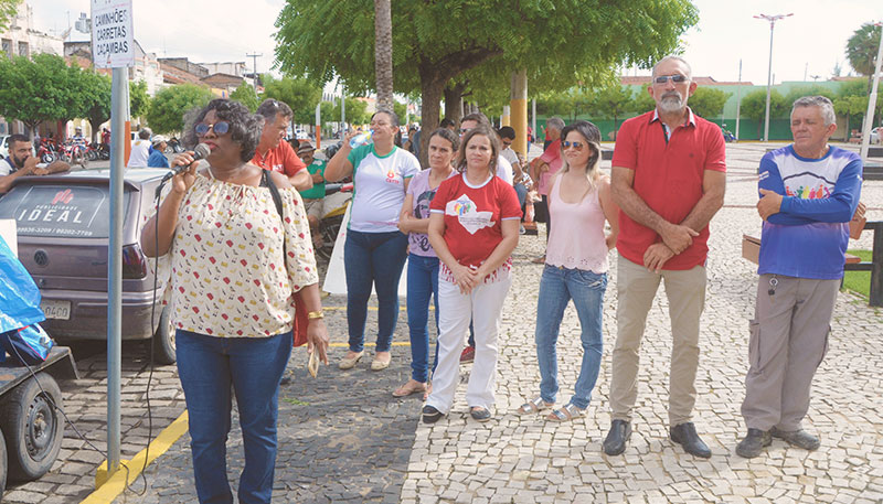 Manifestação contra reforma da Previdência Municipal