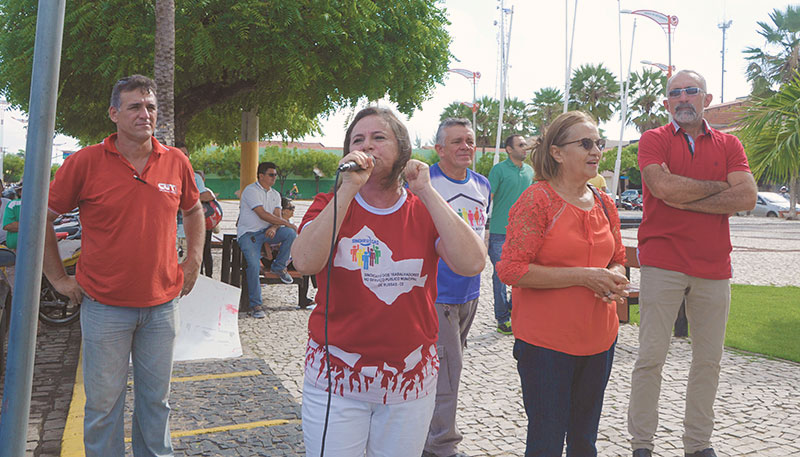 Manifestação contra reforma da Previdência Municipal