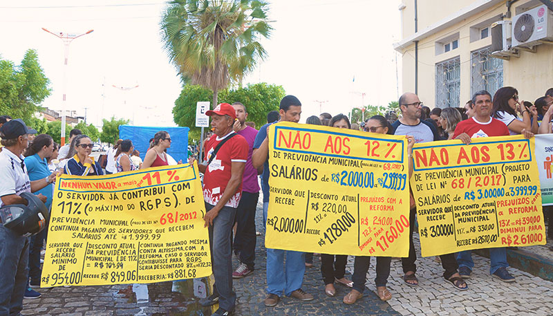 Manifestação contra reforma da Previdência Municipal