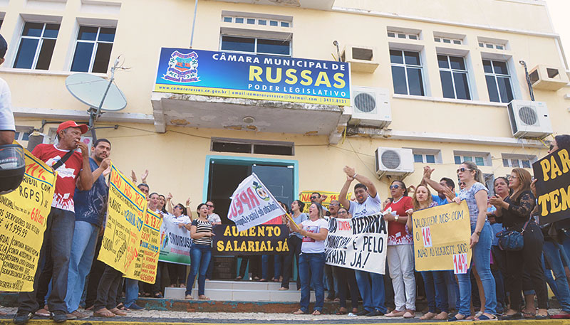 Manifestação contra reforma da Previdência Municipal